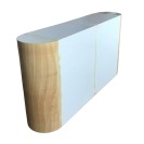 Beyaz Ahşap Radüslü Kapaklı Desk Kiralama 100x195x45