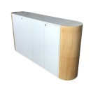 Beyaz Ahşap Radüslü Kapaklı Desk Kiralama 100x195x45